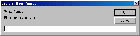 Prompt dialog box