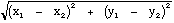distance formula